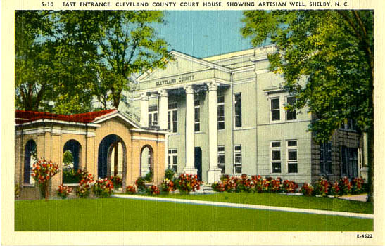 1907 Color Postcard of Courthouse and Springhouse